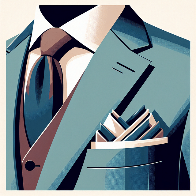 pocket square neatly placed in a suit jacket pocket