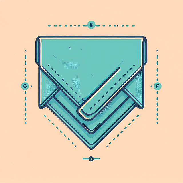 pocket square with one side folded to create a wing