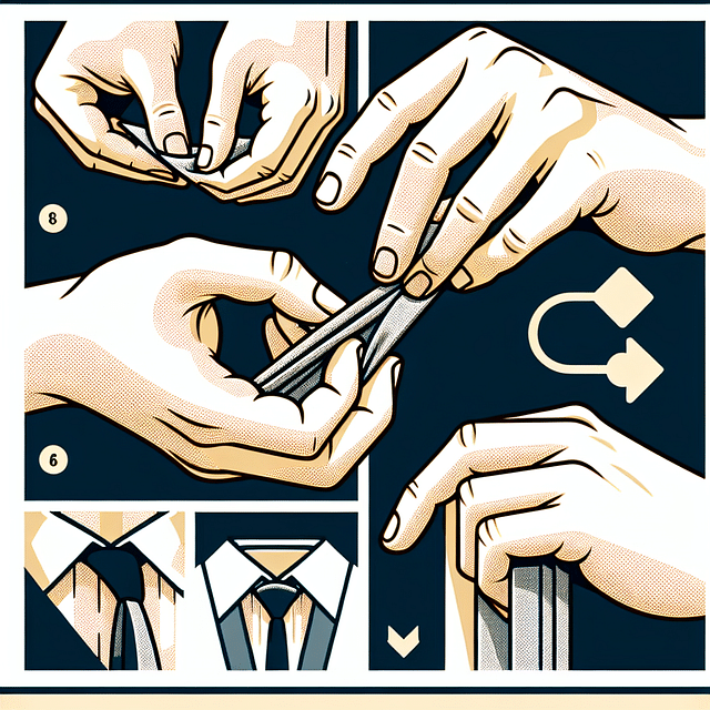 pinching the center of a pocket square