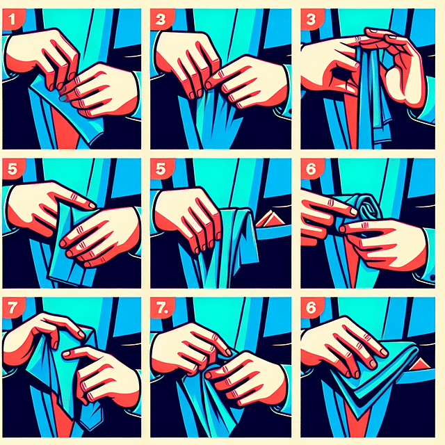 tucking the pocket square into a jacket pocket