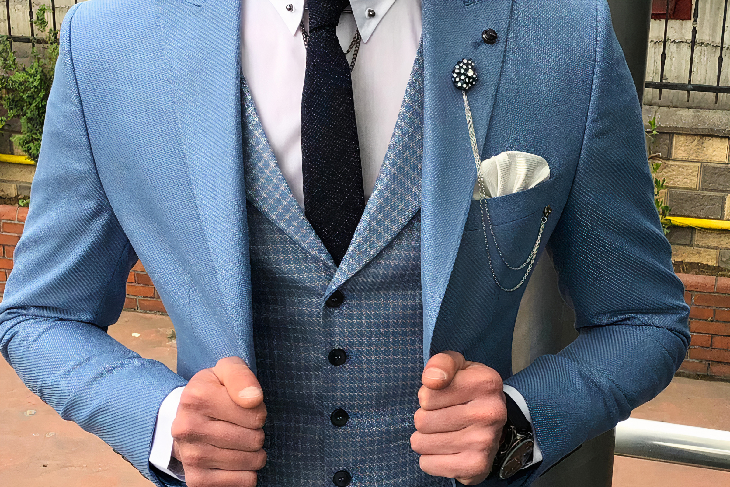 classic three-point pocket square fold