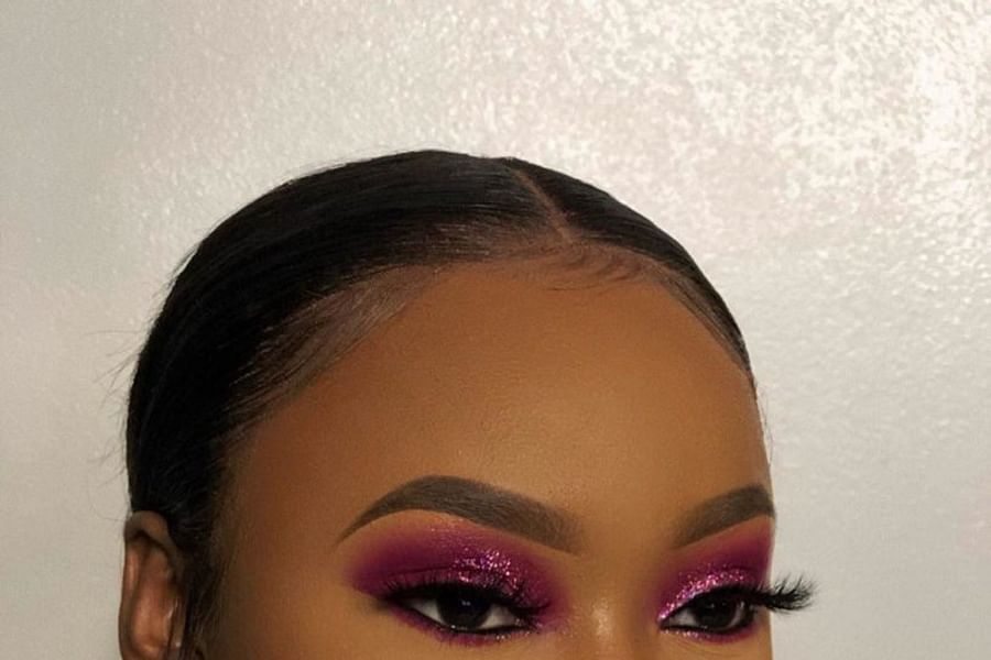 wedding makeup artist at work