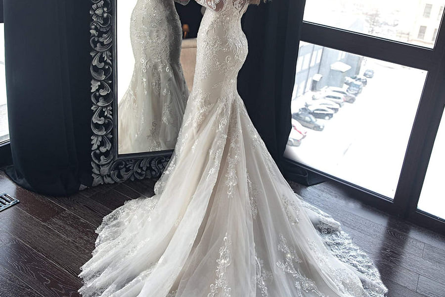 Austrian Bustle wedding dress