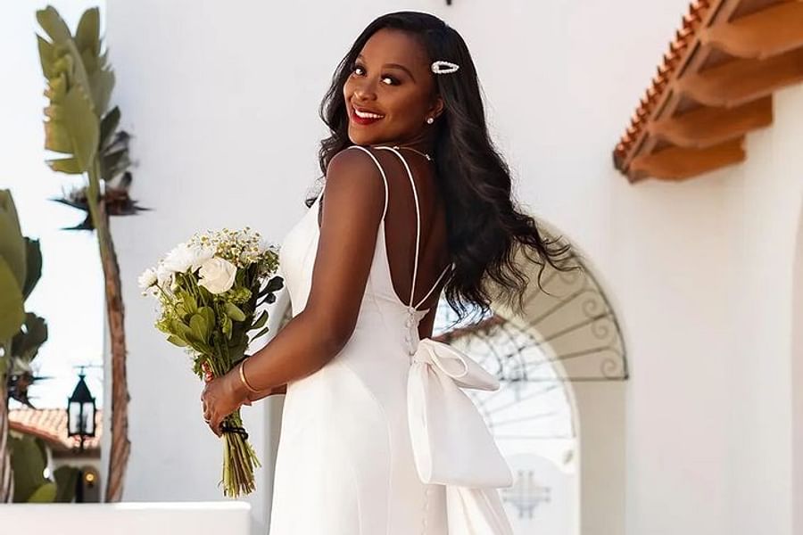 Bow Bustle wedding dress