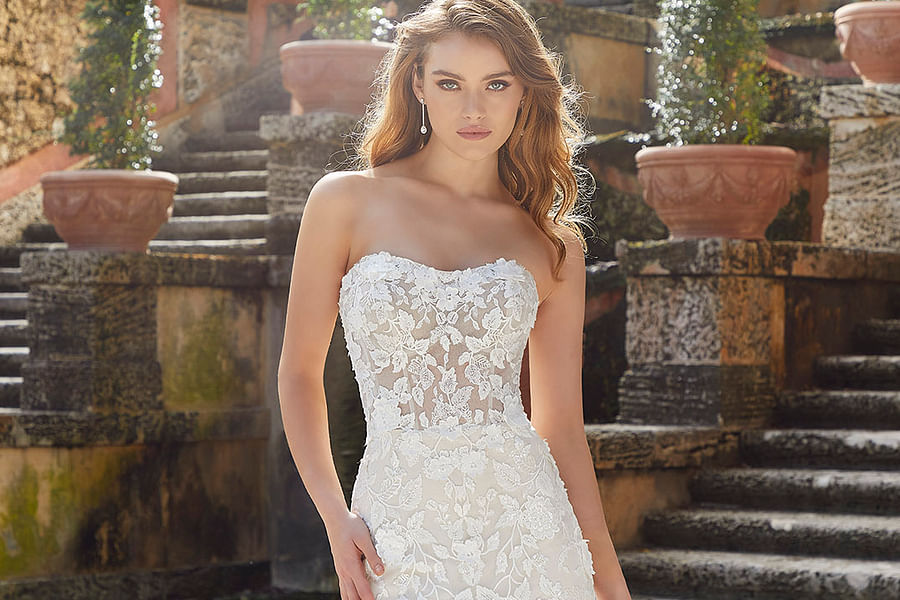 elegant wedding dress bustle styles