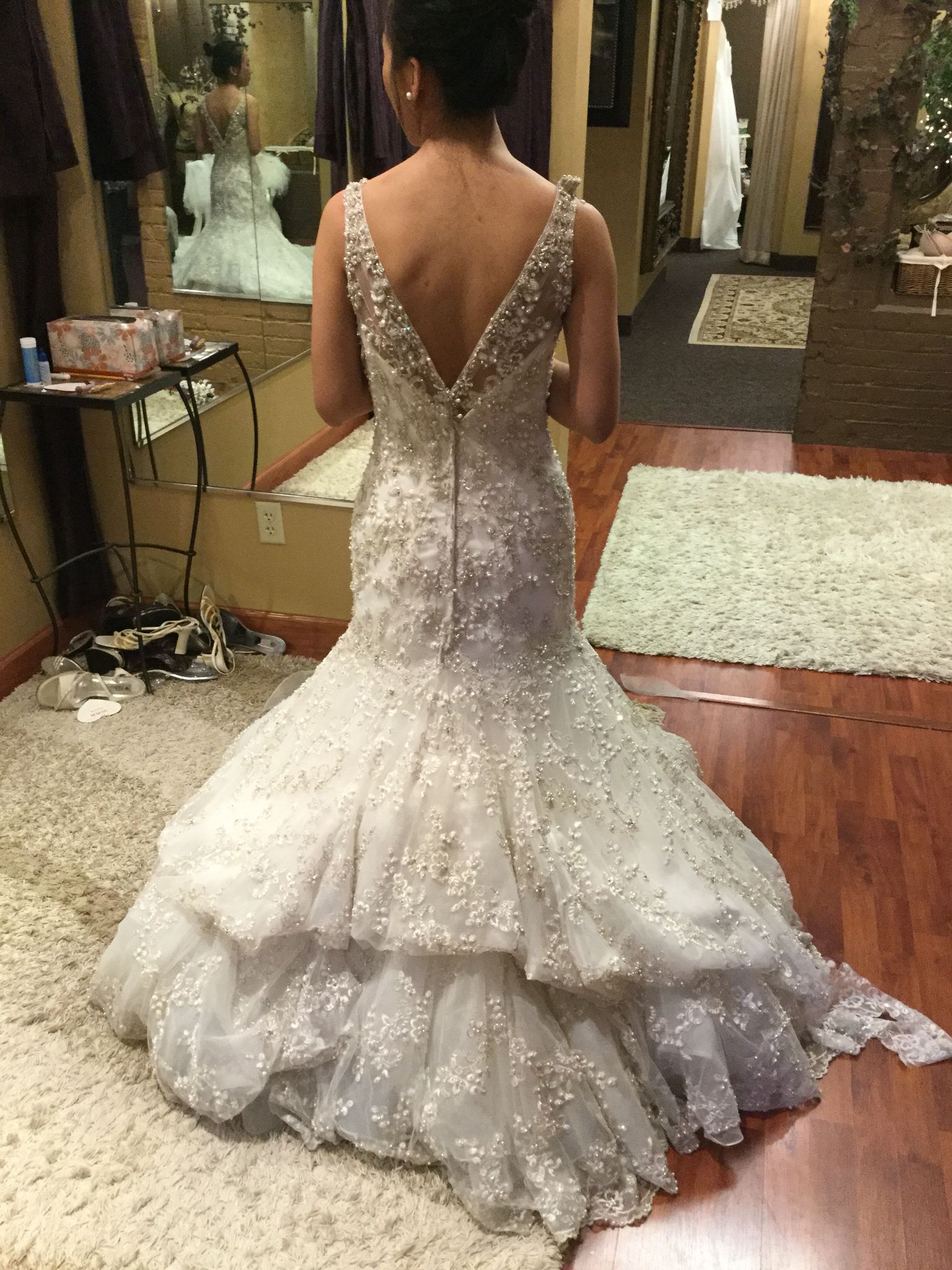 French Bustle wedding dress