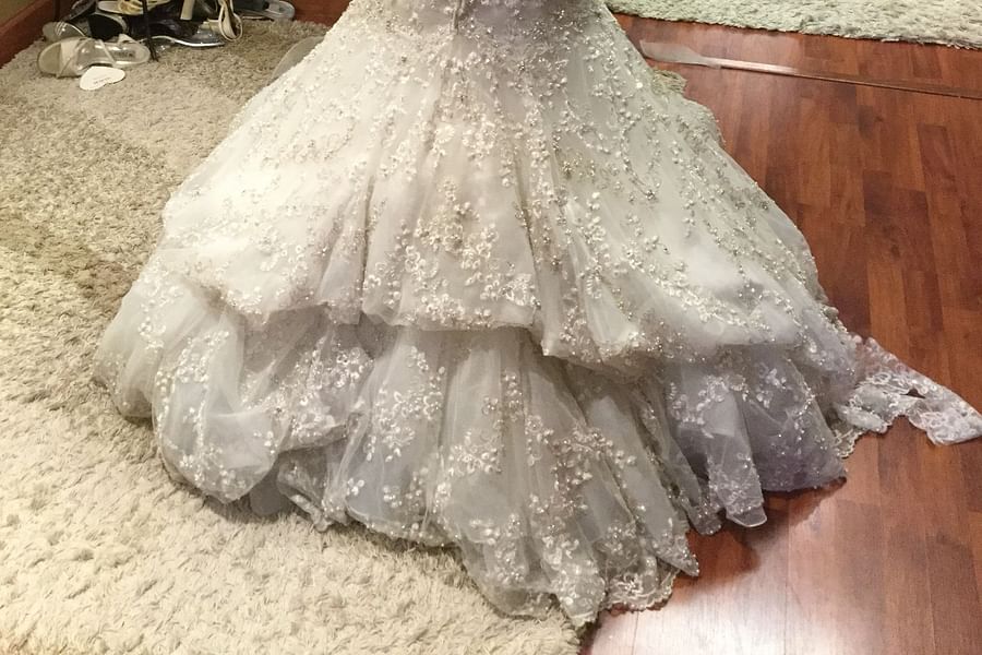 French Bustle wedding dress