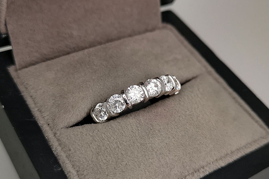 Bar Set Eternity Ring