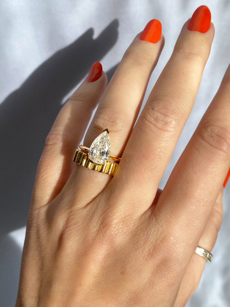 traditional engagement wedding eternity ring stack