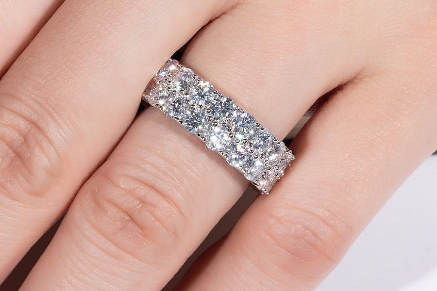 wedding band and eternity ring without engagement ring